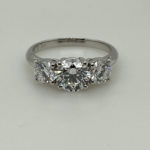 Solitaire & Engagement Ring: Solitaire 3-Stone "Princess" 4-Prong Knife-Edge. Lab Grown Diamonds. Green World Diamonds.