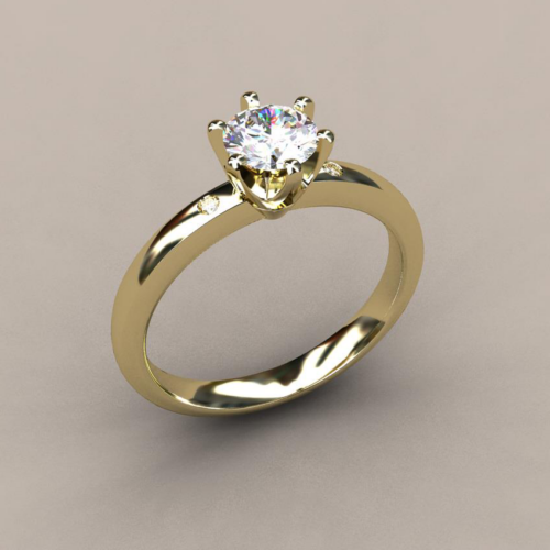 Solitaire | Engagement Rings "0.5ct 6-Prong 2glitter" 1 | Solitaire | Solitaire Rings | Engagement. Lab Diamonds, Lab Grown Diamonds, Cultured Diamonds. 100% real diamonds: IGI, GCAL, GIA certificate.