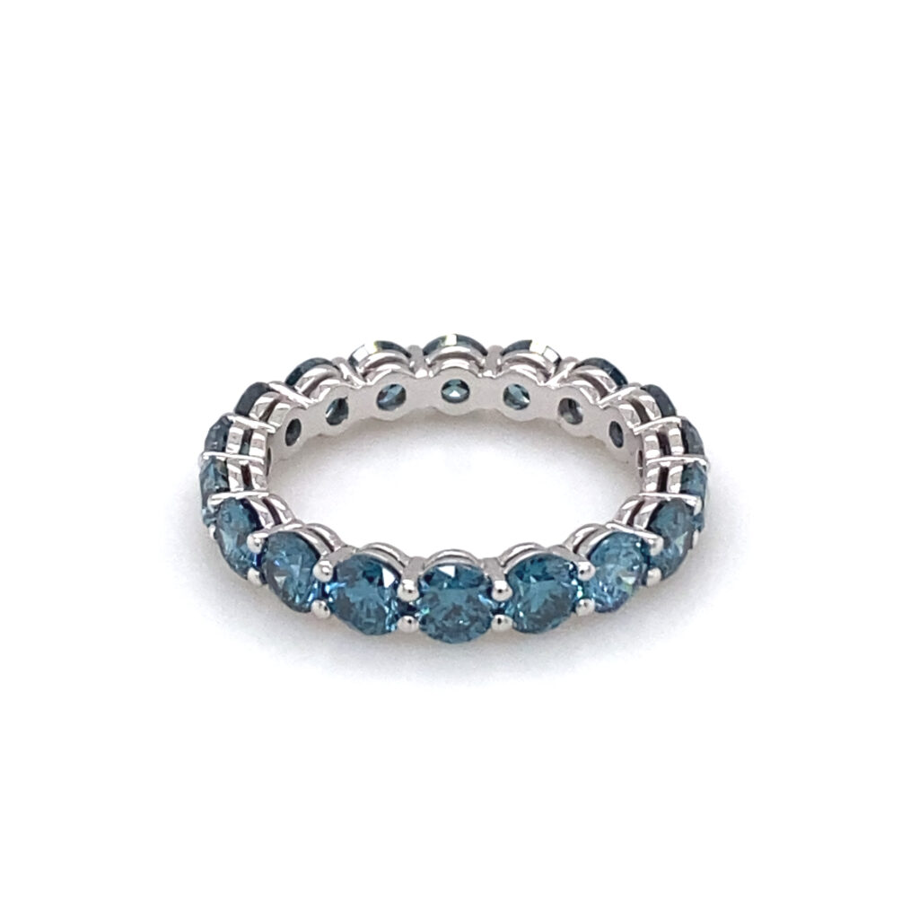 Eternityring Alliance Ring BLUE - «STAR Blue» 3.5mm 3ct shared Prongs (Foto)