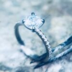 CASTLE CANDLE Brilliant TIGER PAVE - Solitaire, Verlobungsring, Engagement Ring