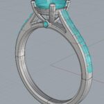 Solitaire Ring | Verlobungsring FAIRYWINTER PAVE Brilliant 4Bubble 1Point