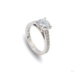 Solitaire Ring | Verlobungsring | Engagement Ring “FAIRY SUMMER” Brilliant runder Diamant 4Prong Tiger 1Point Korn Channel Cathedral - Lab Grown Diamonds
