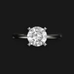 Solitaire Ring | Verlobungsring | Engagement Ring FAIRY SUN Brilliant runder Diamant 4Prong Bubble 1Point Cathedra - 4