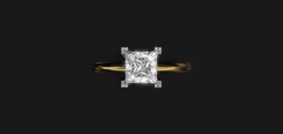 Solitaire Ring | Verlobungsring FAIRY Vanilla 4-VProng Knifedge front