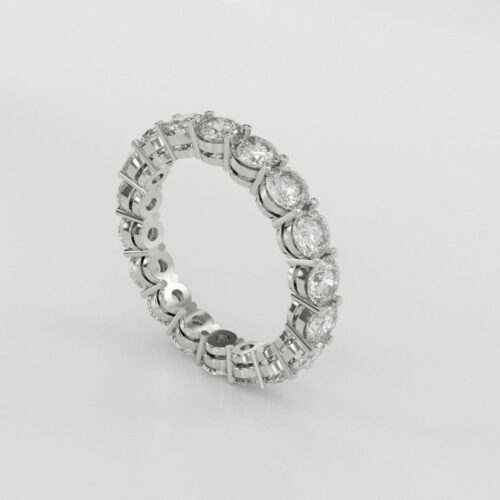 Eternity Ring | Alliance Ring “FAIRY TWIN” 3.70mm 3.50ct shared Prongs 1