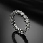 Eternity Ring | Alliance Ring “FAIRY TWINS” 3.70mm 3.50ct shared Prongs 4