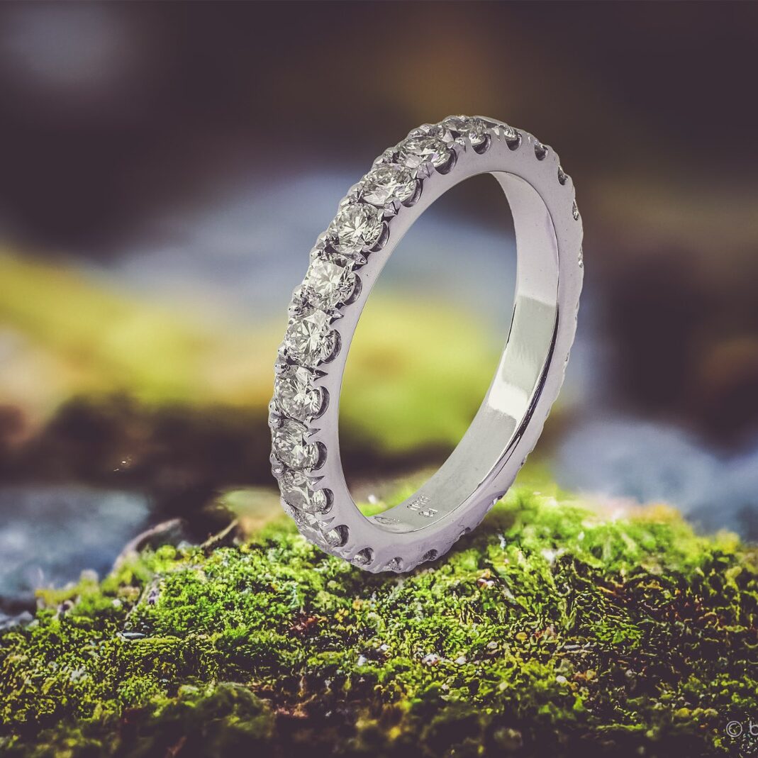 1001 NIGHT ARKADE - PAVE Eternity Ring Alliance Ring 3mm
