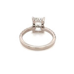 EDEN CACAO RADIANT EMERALD Hidden Halo Pavé Tiger Prongs Half-Round 3 - Verlobungsring, Engagemet Ring, Solitaire Ring