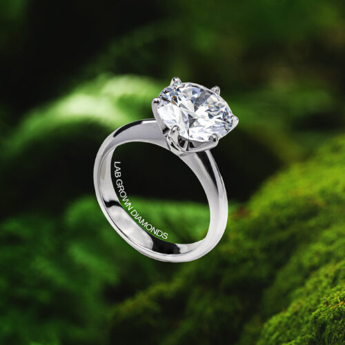 JUNGLE_ROSE. 6Prong Brilliant runder Diamant. Solitaire Ring, Verlobungsring, Engagement Ring. Lab Grown Diamonds, Labordiamanten. Zürich Schweiz Showroom