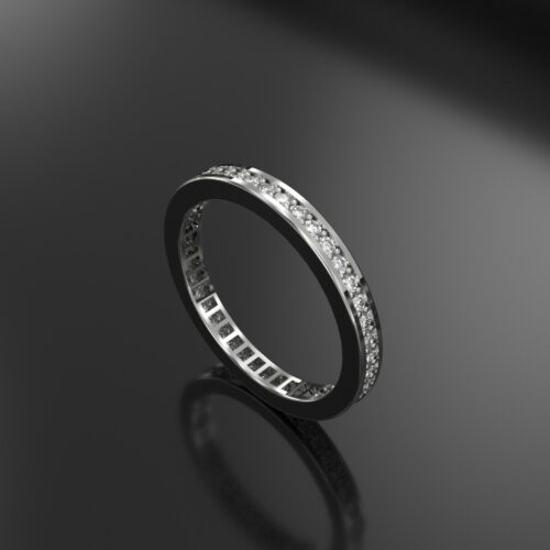EDEN MINT Shared bead bright settings Eternity Ring Alliance Ring 1